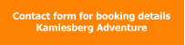 Contact form for booking details Kamiesberg Adventure